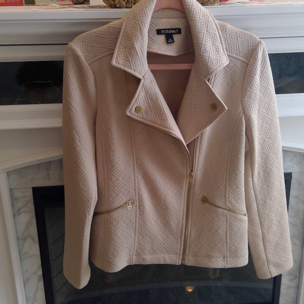 Roz & Ali beige quilted jacket